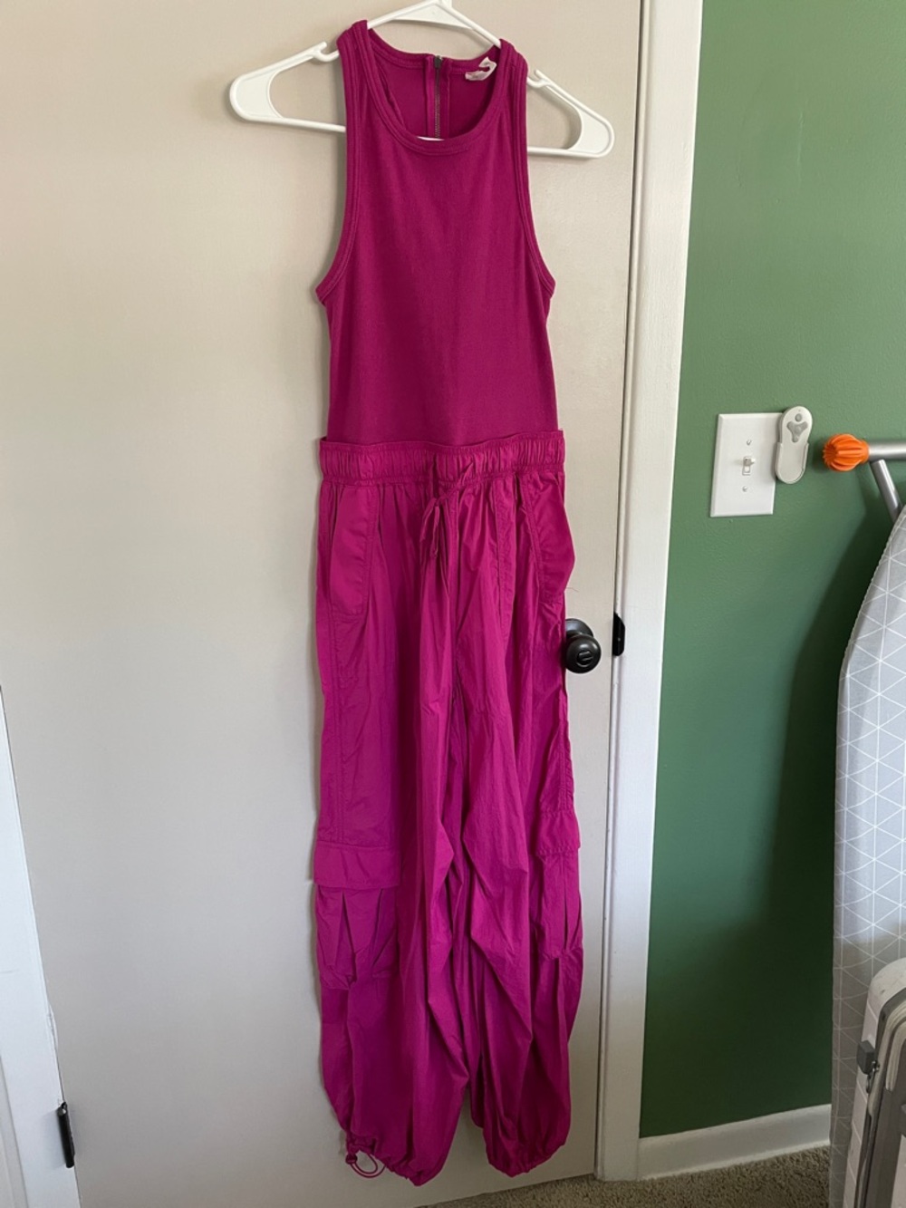 Magenta Sleeveless Jumpsuit